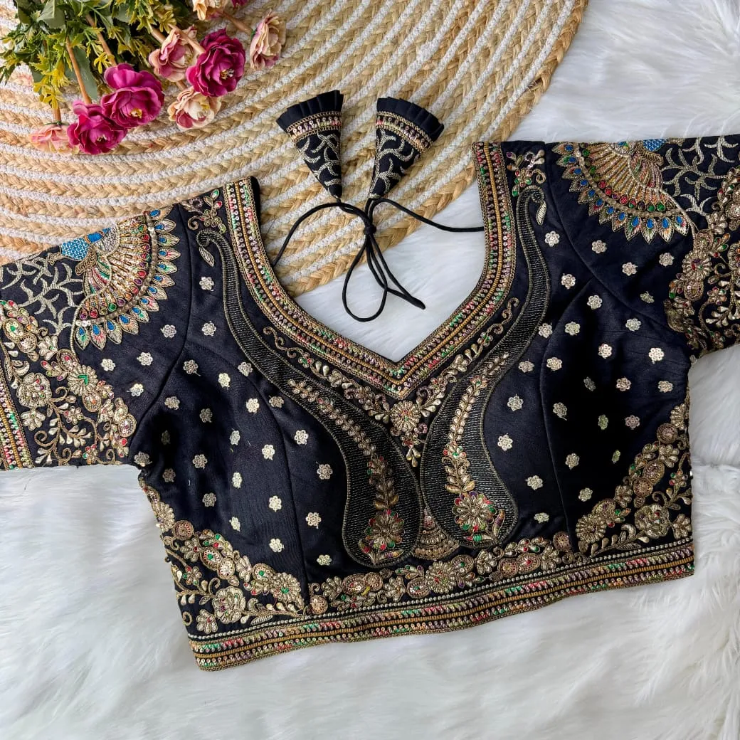 Wedding Wear Silk Readymade Blouse - Image 6