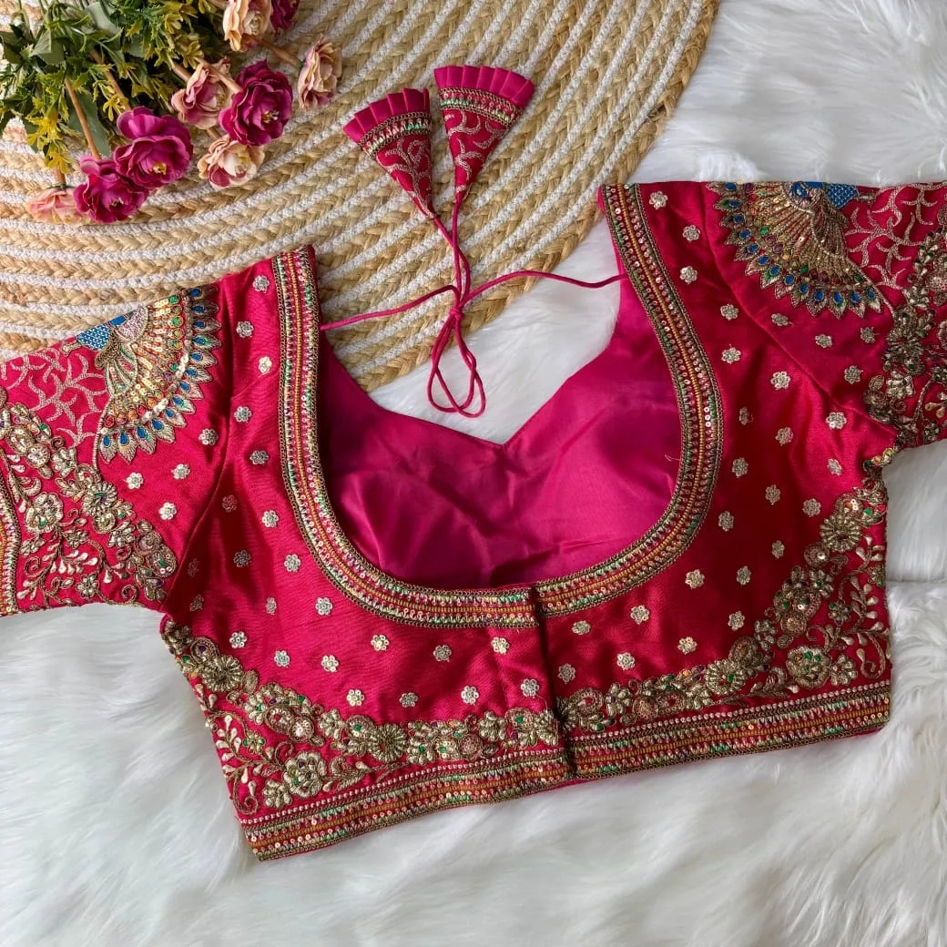 Wedding Wear Silk Readymade Blouse - Image 8