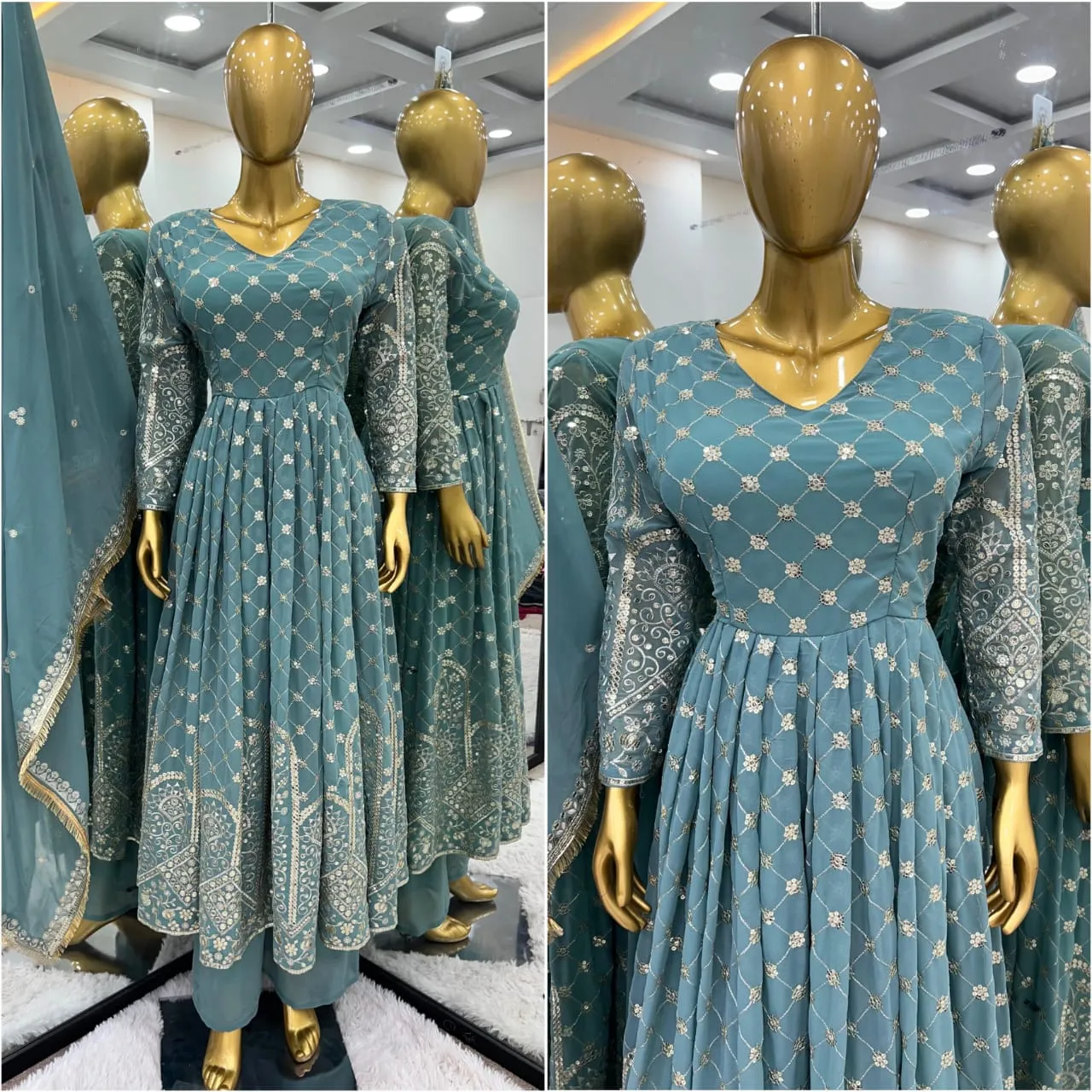Yankita Kapoor Inspired Designer Anarkali Ethnic Suit Designer Bollywood Salwar Suit - Image 2