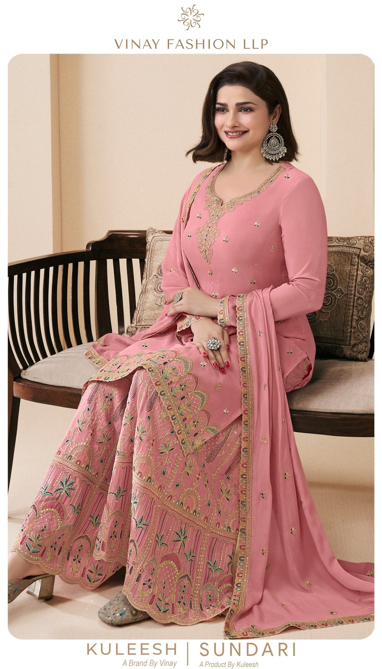 Vinay Fashion Sundari Catalog Wholesale Sharara Salwar Suit With Heavy Embroidery