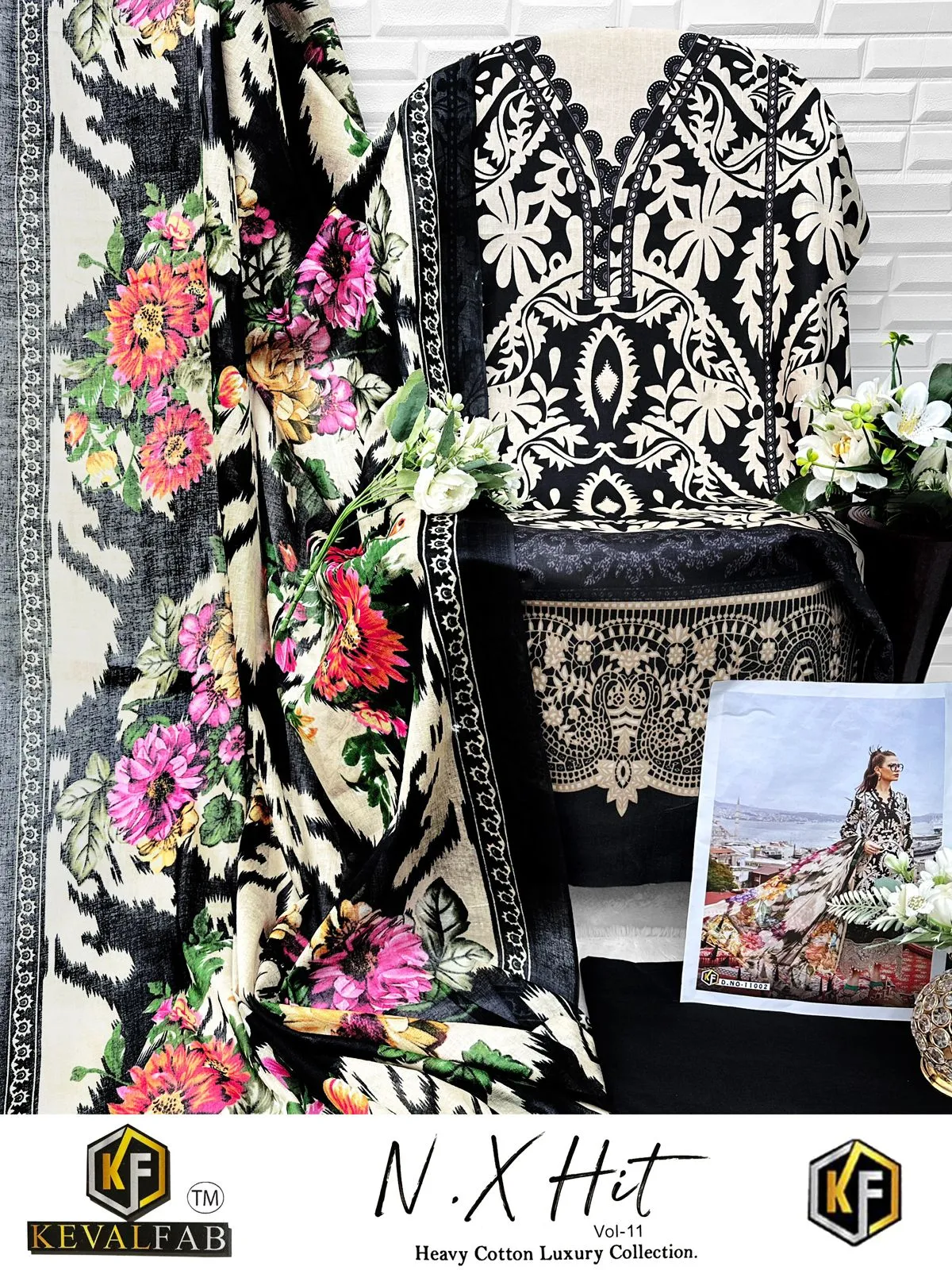 K kasha nx Hit Vol-11 Wholesale Pakistani Printed Cotton Dress Materials - Image 2