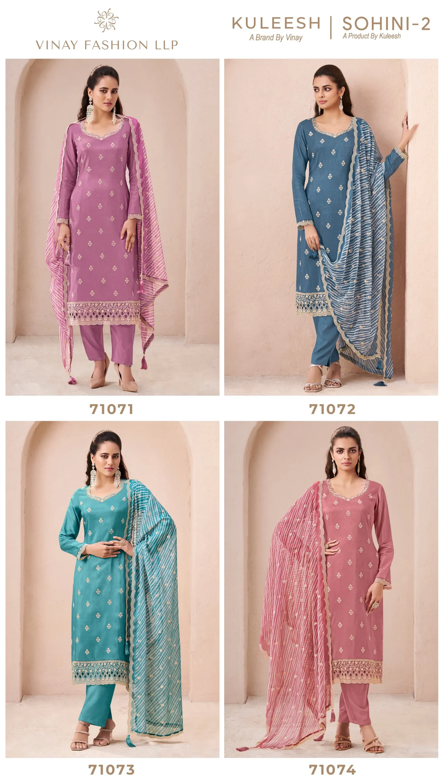 Kuleesh Sohini 2 Heavy Embroidery Work Silk Straight Suit For Eid - Image 4