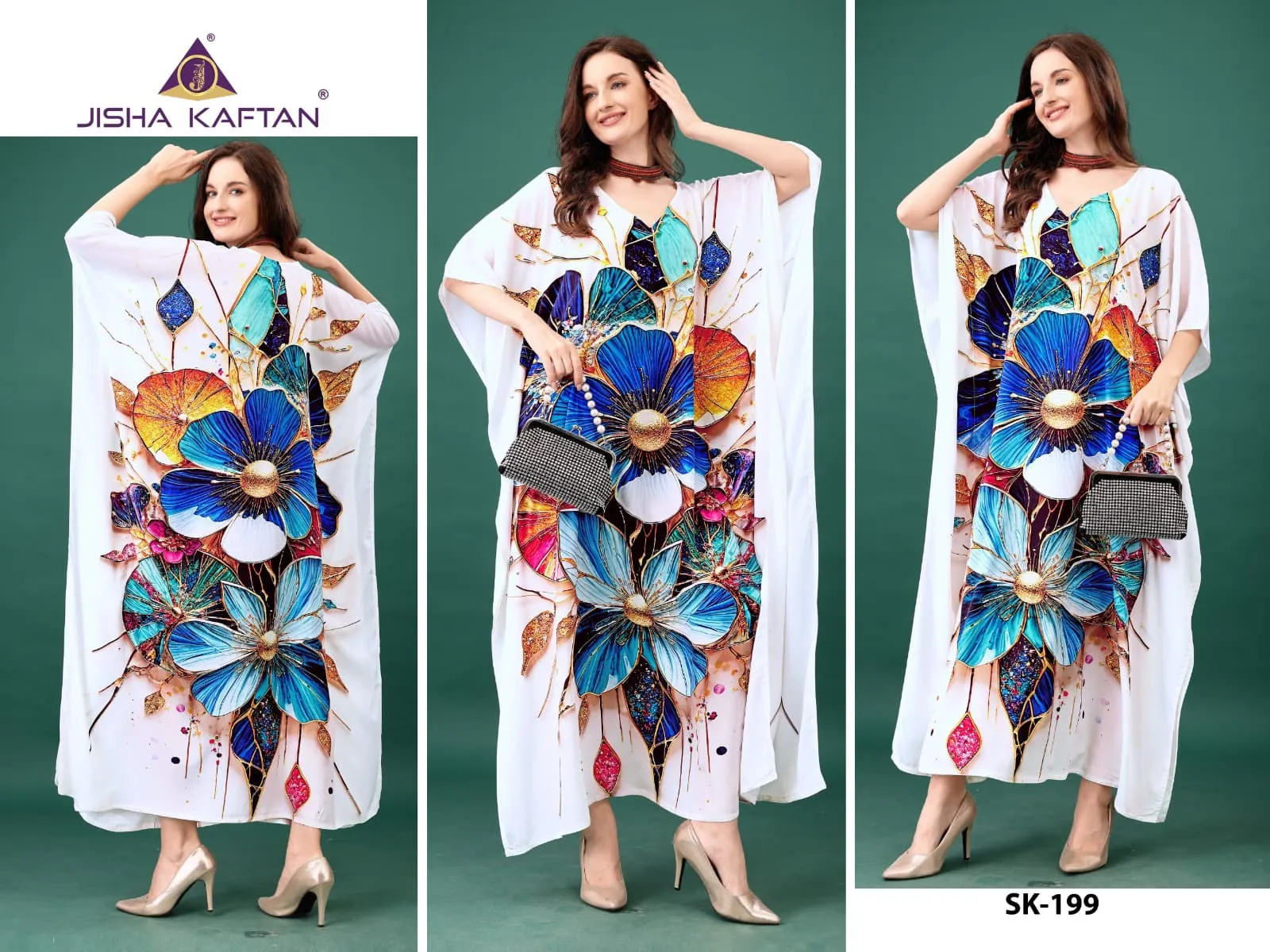Luxury And Stylish Digital Printed Silk Kaftans Vol 12 By Jelite - Image 10