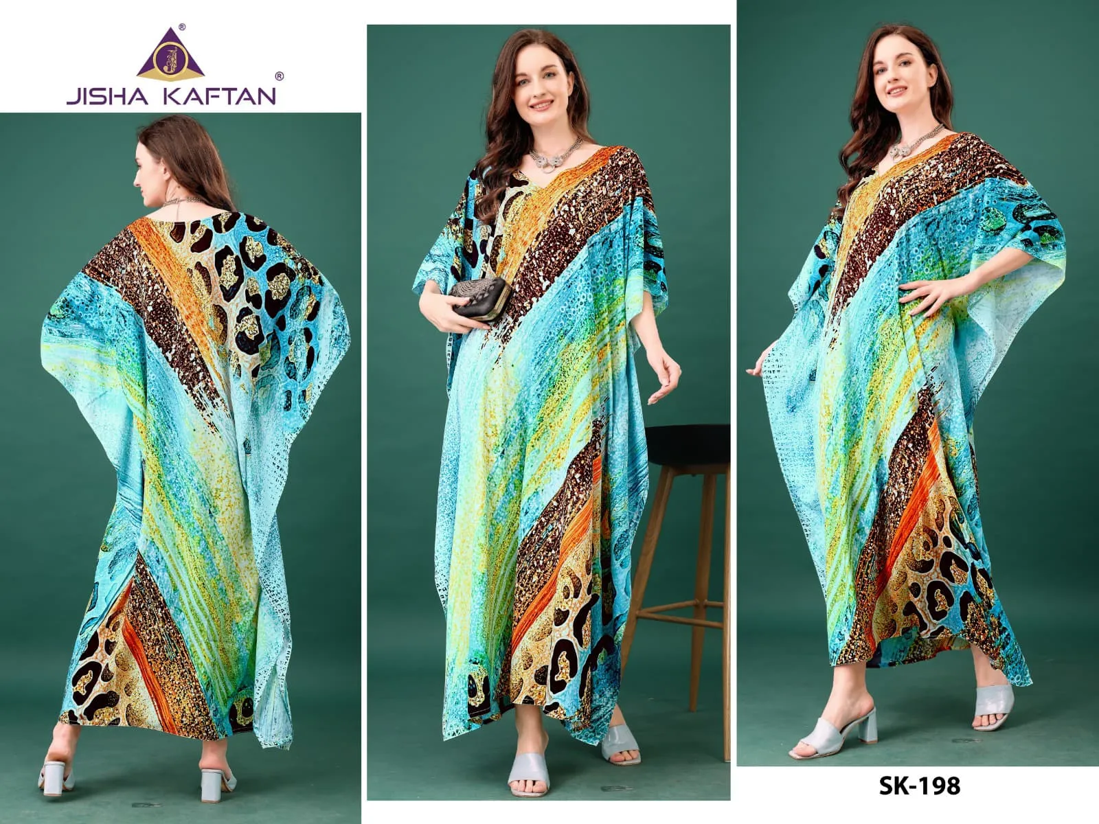Luxury And Stylish Digital Printed Silk Kaftans Vol 12 By Jelite - Image 2
