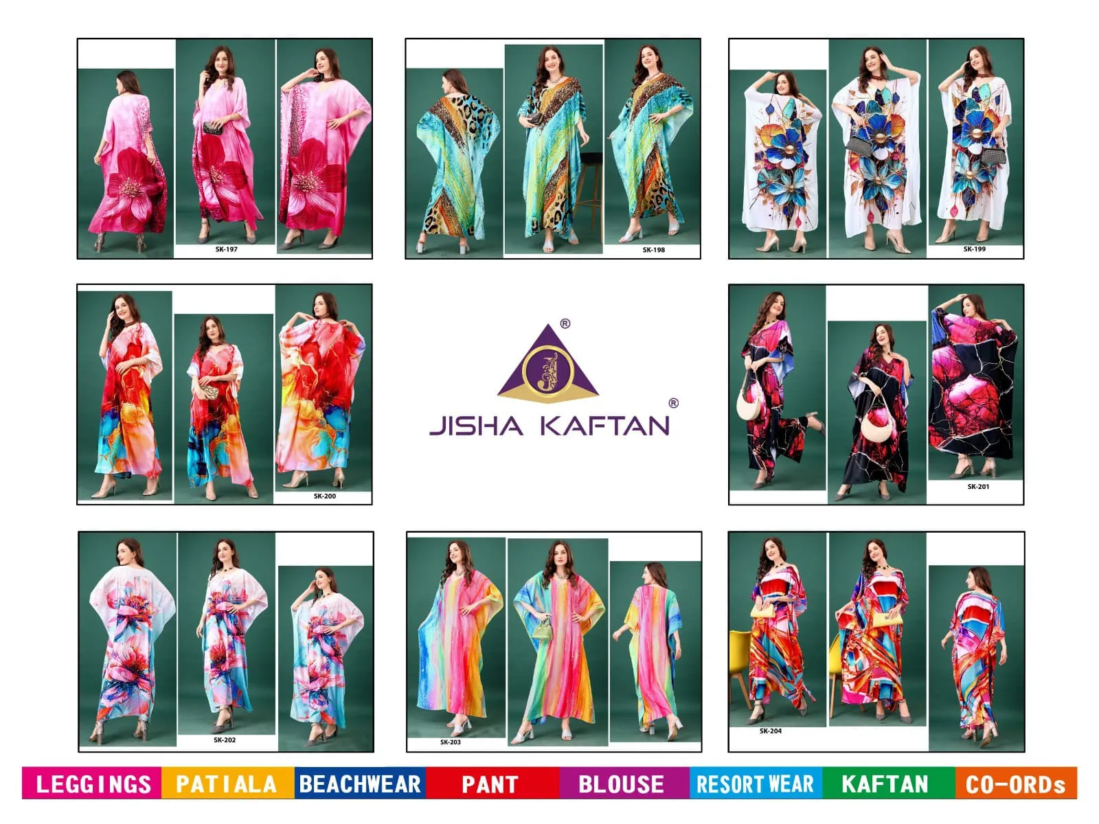 Luxury And Stylish Digital Printed Silk Kaftans Vol 12 By Jelite - Image 3