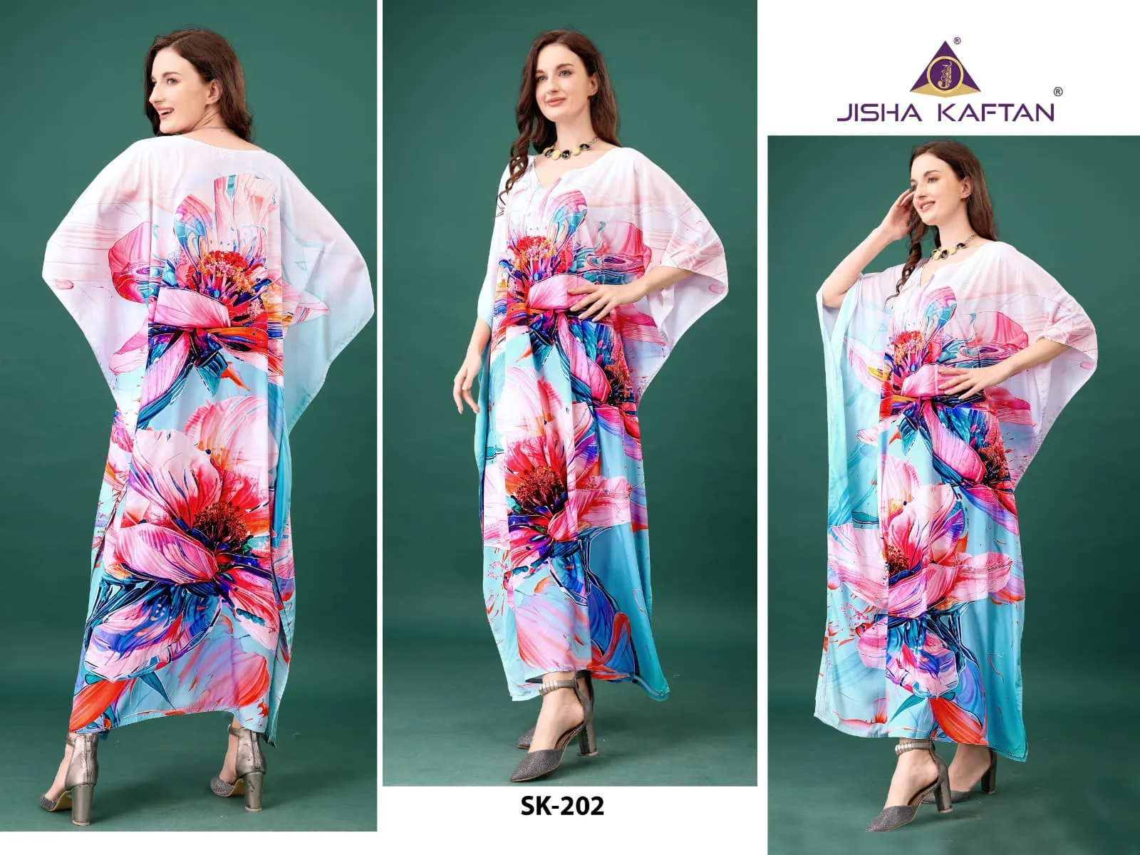 Luxury And Stylish Digital Printed Silk Kaftans Vol 12 By Jelite - Image 6