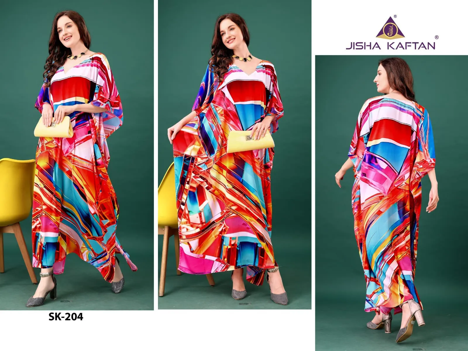 Luxury And Stylish Digital Printed Silk Kaftans Vol 12 By Jelite - Image 7