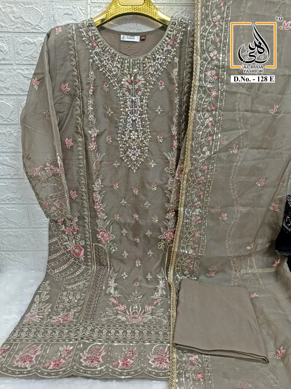 Luxury Preet Collection Designer Pakistani Stitched Salwar Suit Al Huda Fashion - Image 3