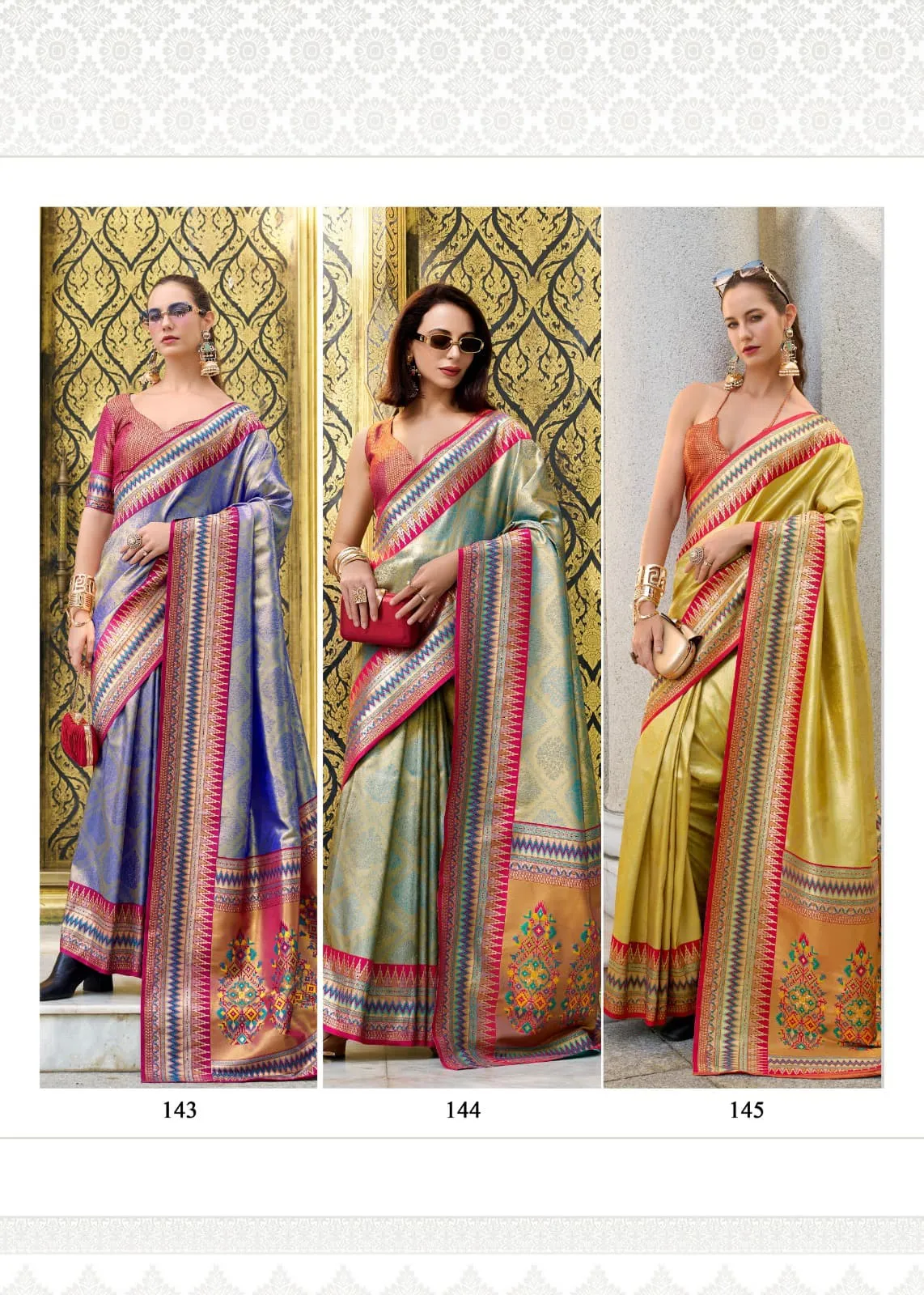Rajmata By Rajpath Fabrics Tissue Silk Wedding Saree Wholesale - Image 8