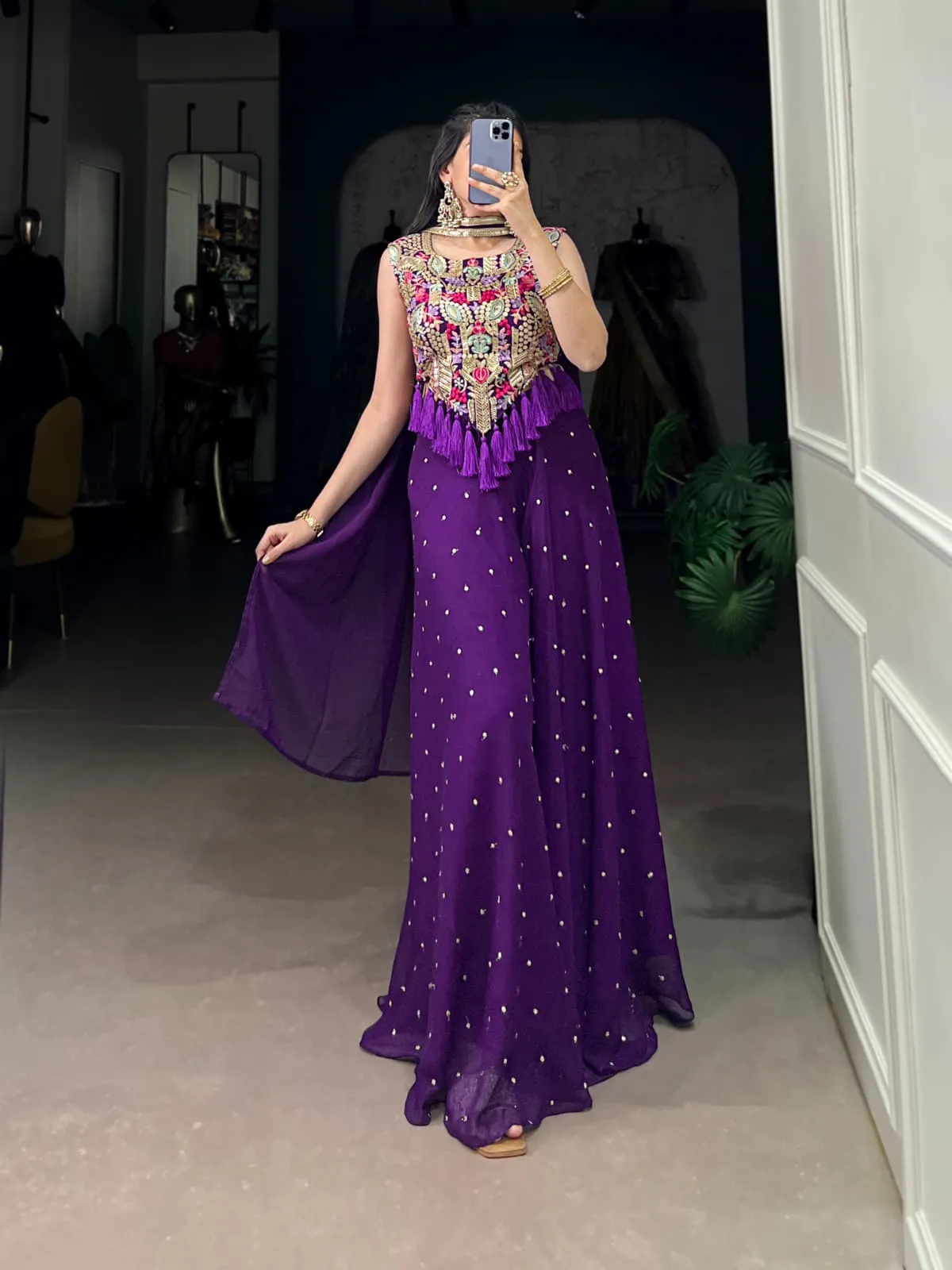 Rich Purple Lehenga Choli Boutique Collection