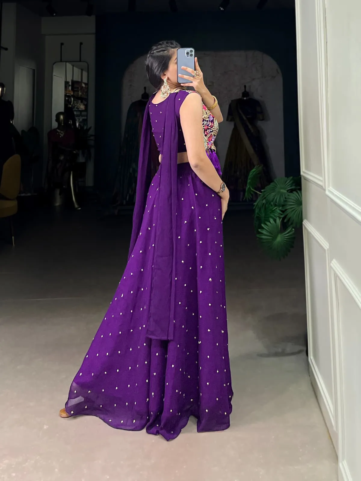 Rich Purple Lehenga Choli Boutique Collection - Image 2