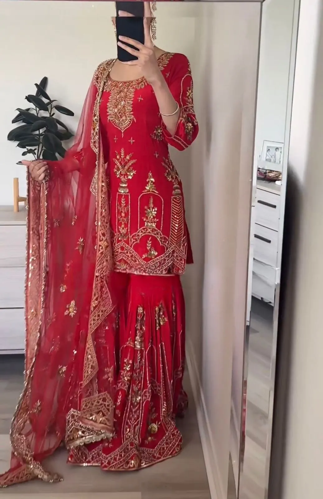 Stylish Green Sharara Dress Eid Collection Salwar Suit