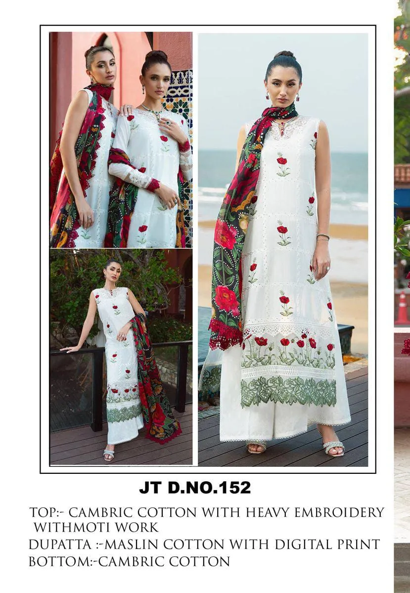 Valentines Day Wear Special Pakistani Style Straight Salwar Suit With Red Flower Embroidery J-152