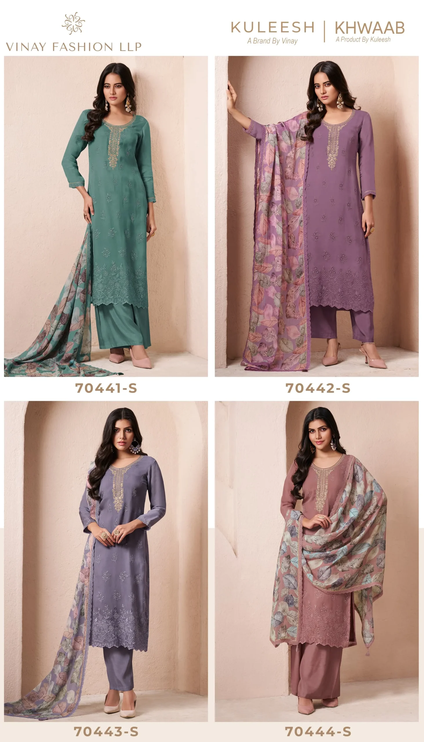 Vinay Fashion Kuleesh Khwaab Catalog Wholesale Organza Suit For Ramzan Eid - Image 2