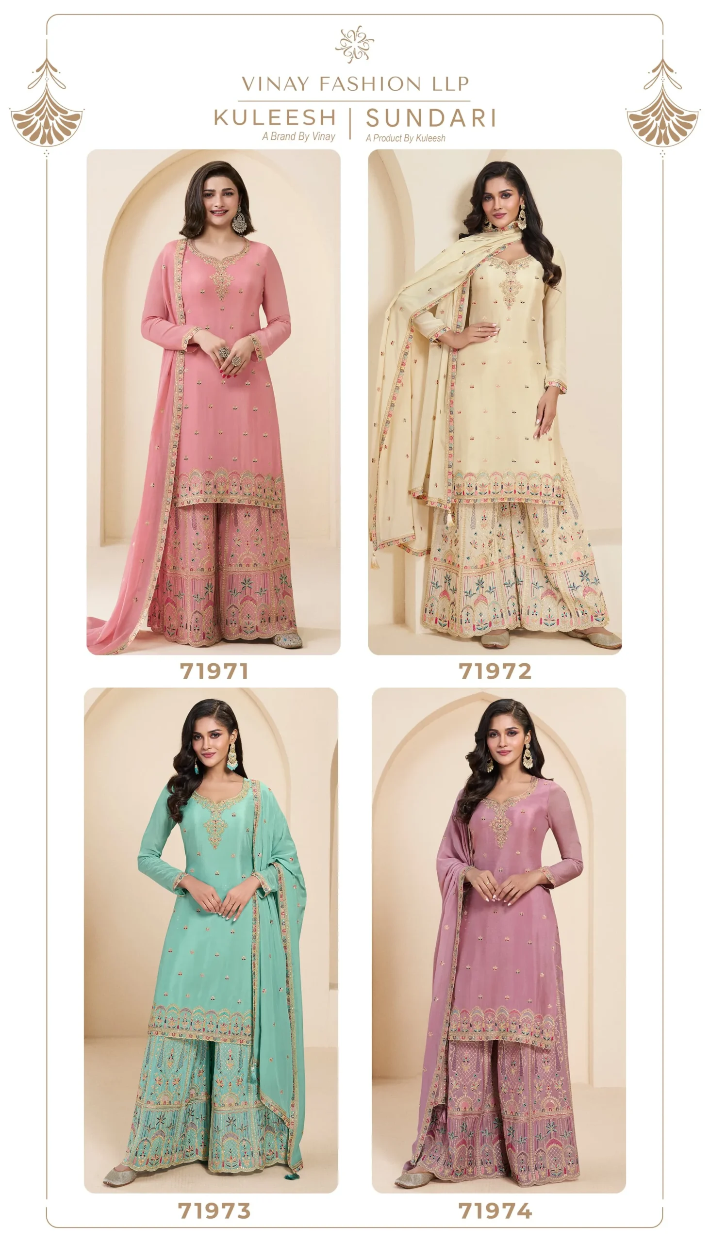 Vinay Fashion Sundari Catalog Wholesale Sharara Salwar Suit With Heavy Embroidery - Image 2