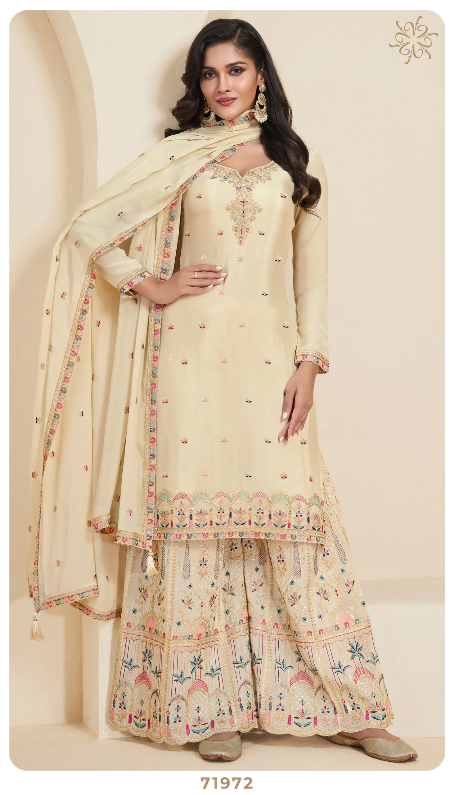 Vinay Fashion Sundari Catalog Wholesale Sharara Salwar Suit With Heavy Embroidery - Image 3