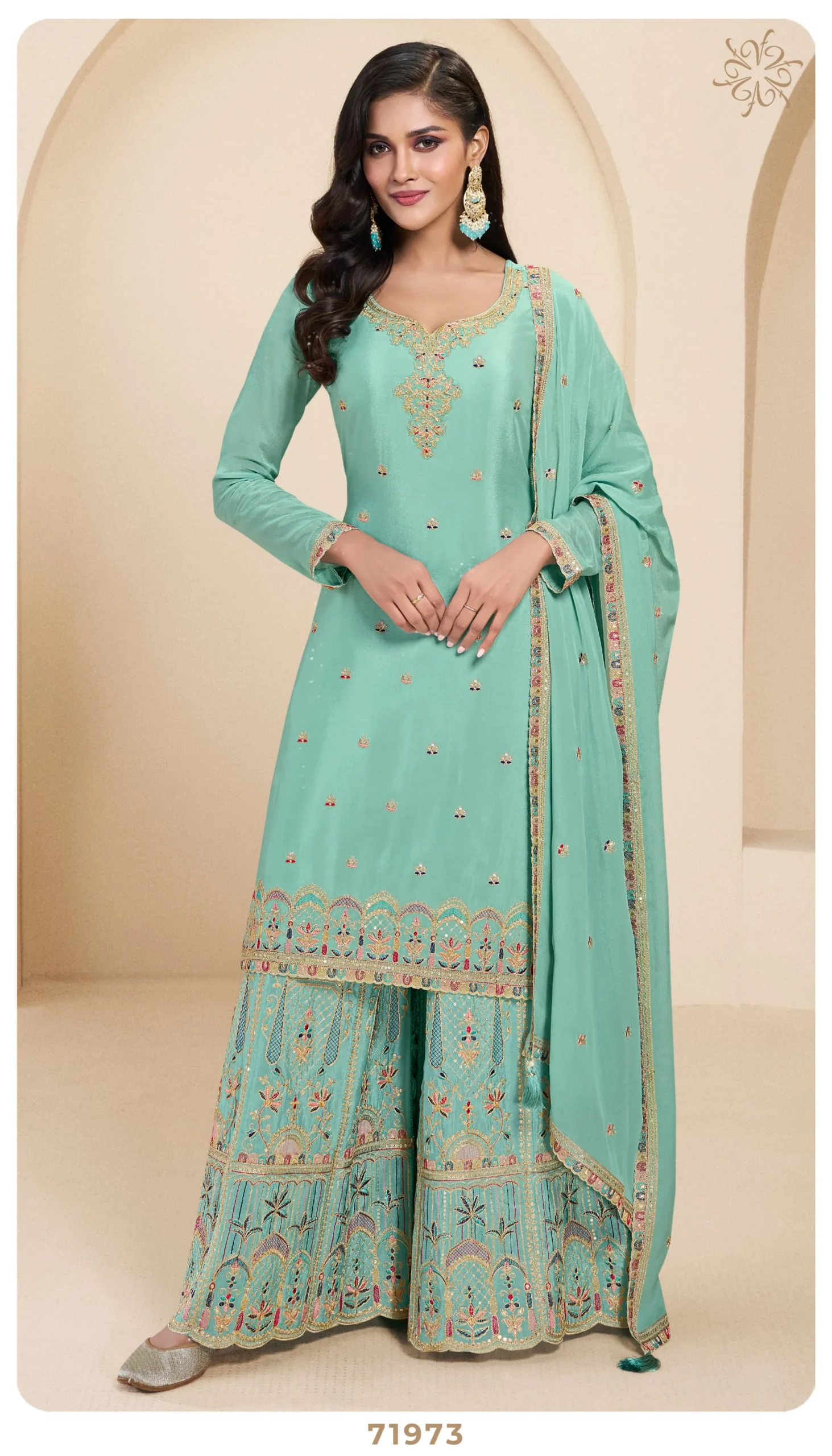 Vinay Fashion Sundari Catalog Wholesale Sharara Salwar Suit With Heavy Embroidery - Image 5