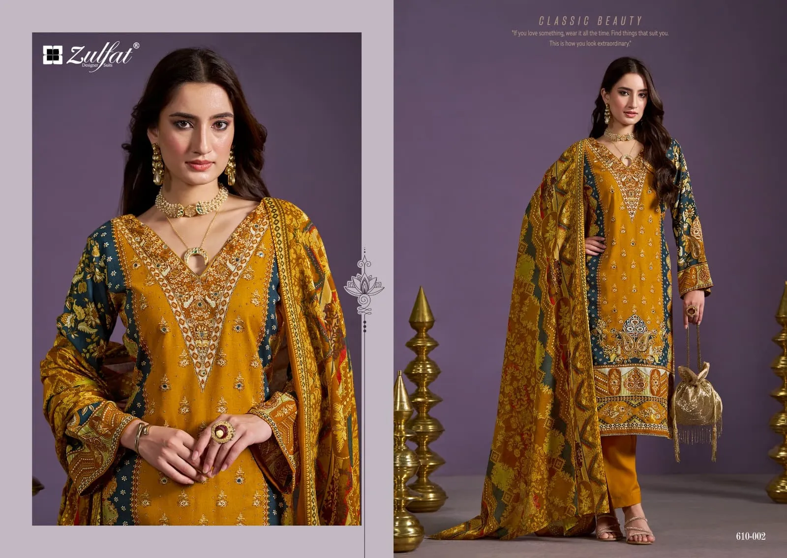 Zulfat Designers Aayat Vol 10 Wholesale Handwork Dress Materials - Image 5