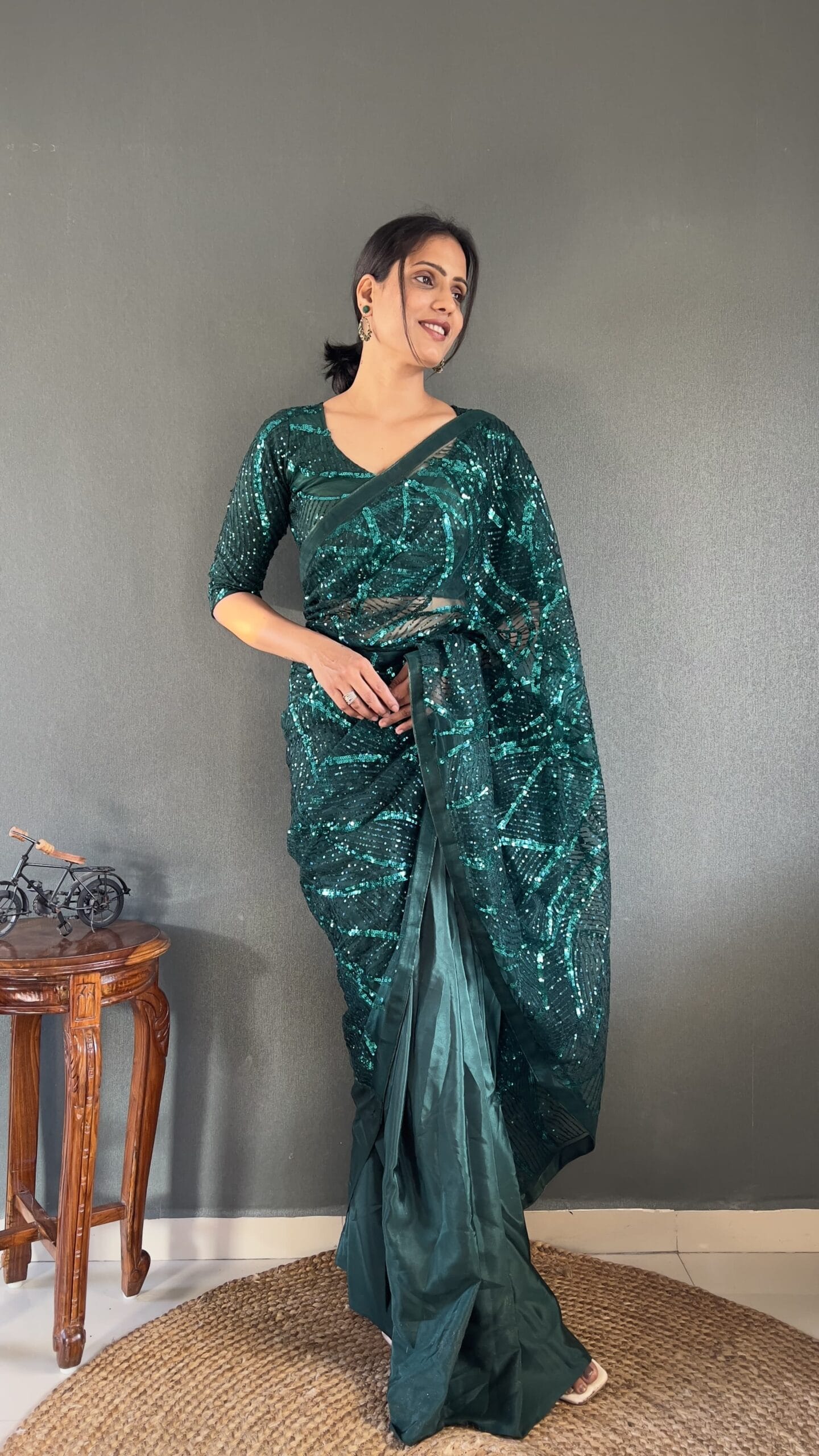 Ready To Wear Premium Net 1 Min Saree - Image 2