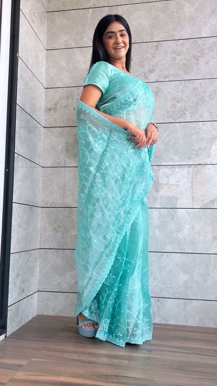 Jarkan Diamond Party Saree For Women - Image 11