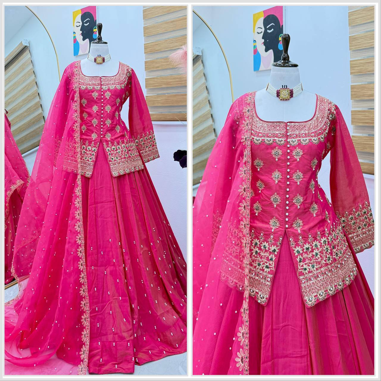 Designer Peplum Top With Lehenga For Wedding - Image 5