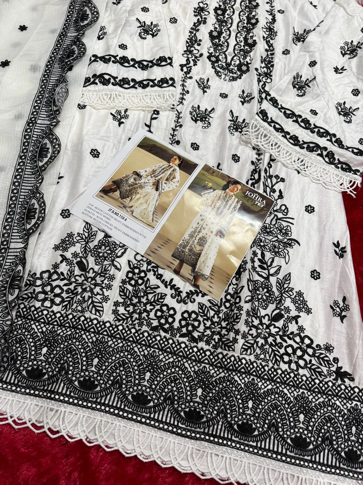 Black And White Embroidery Pakistani Salwar Suit - Image 4