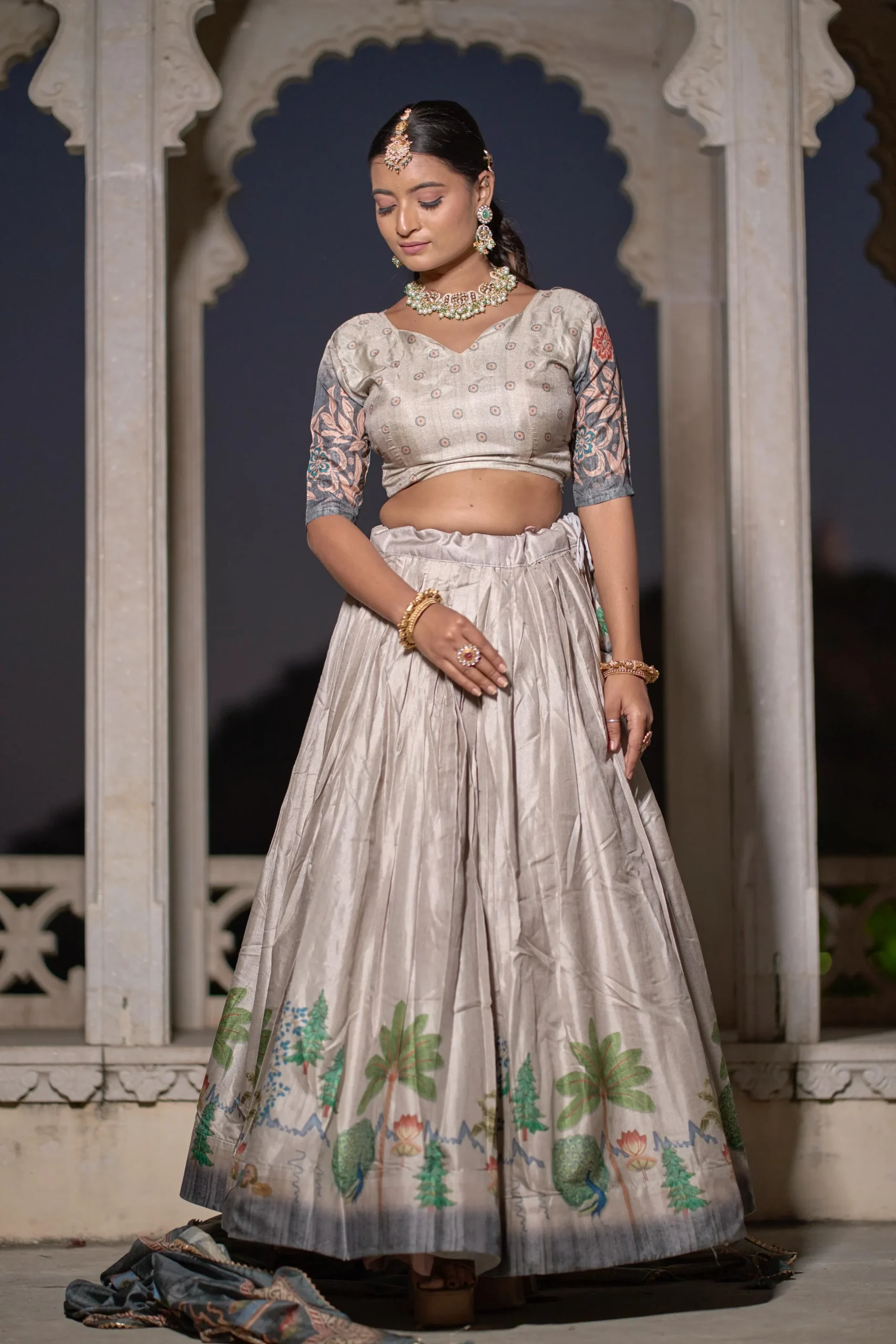 Designer Kalamkari Lehenga Choli For Wedding - Image 2