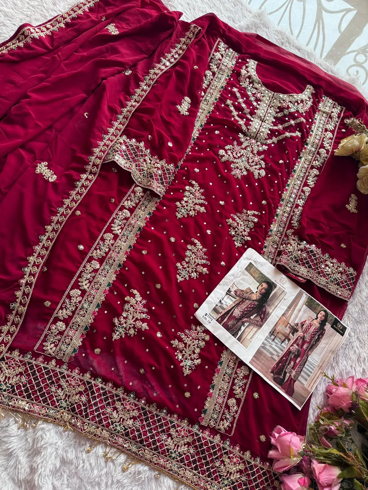 Georgette Handwork Pakistani Suit