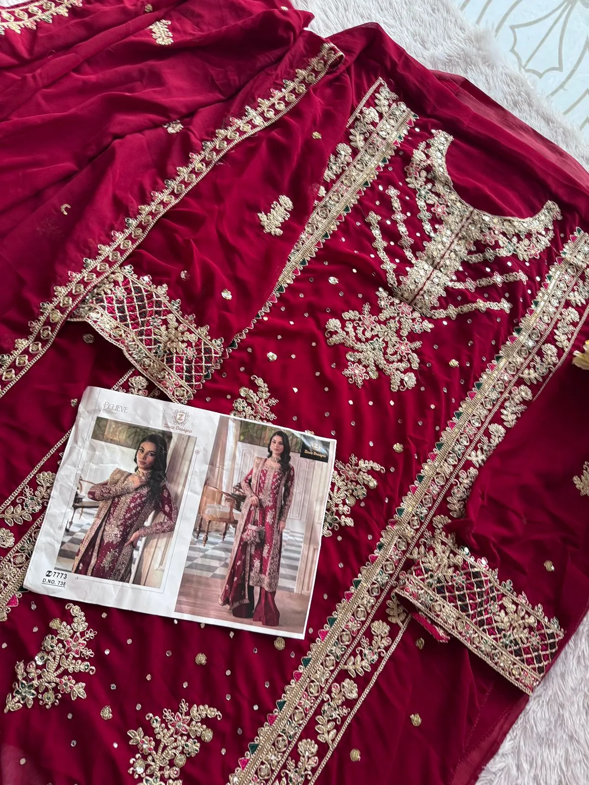 Georgette Handwork Pakistani Suit - Image 2