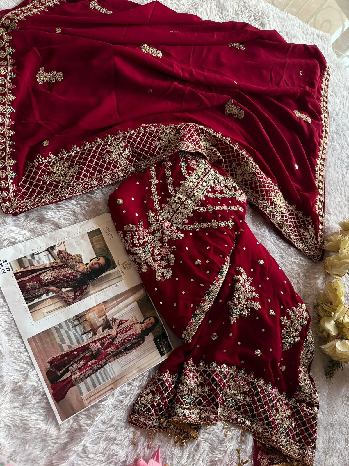 Georgette Handwork Pakistani Suit - Image 3