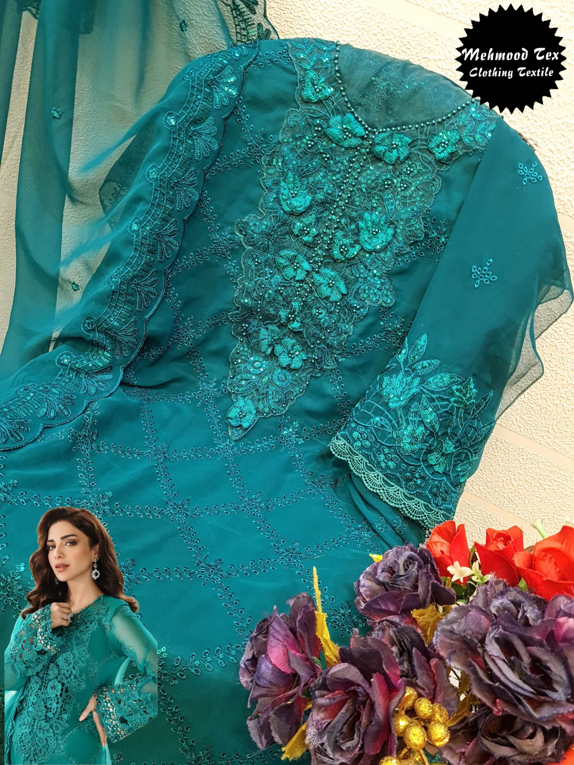 Georgette Pakistani Suit Under 2000 - Image 3