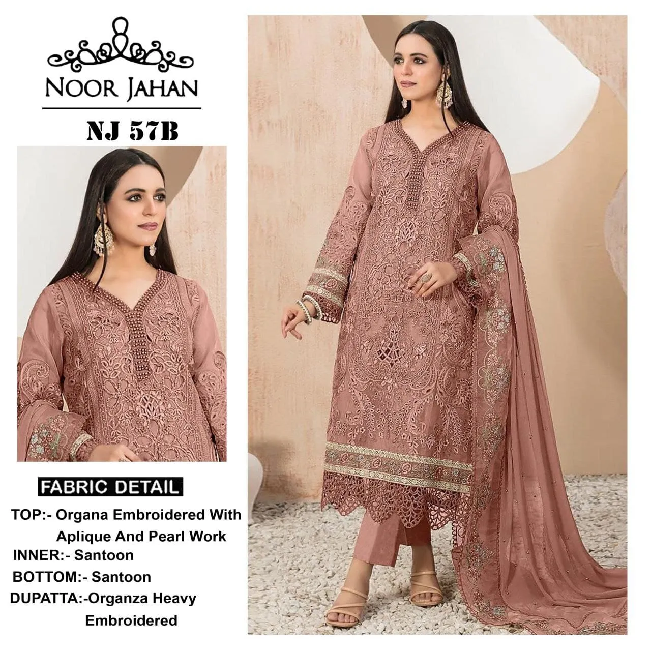 Heavy Embroidery Pakistani Suit For Girls - Image 2