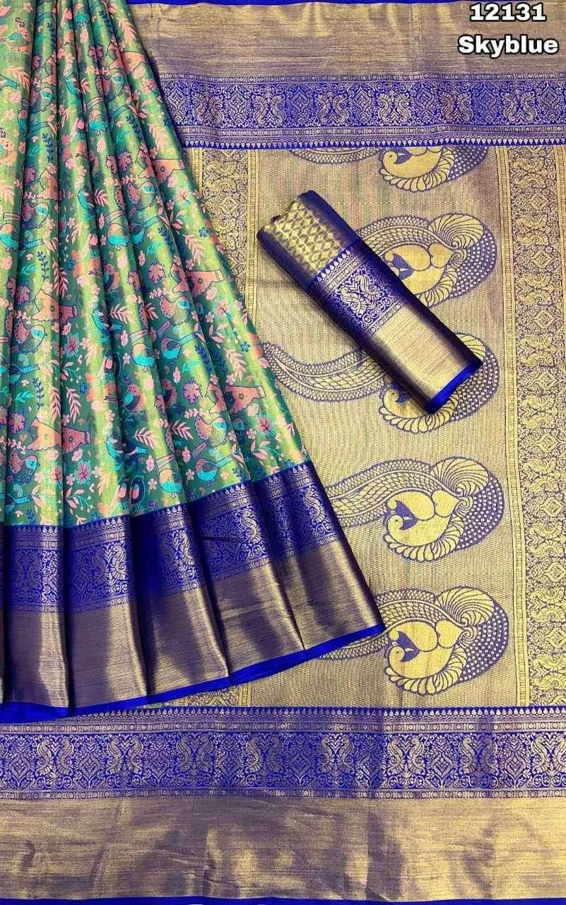 Kanjivaram Pattu Silk Saree For Wedding - Image 4