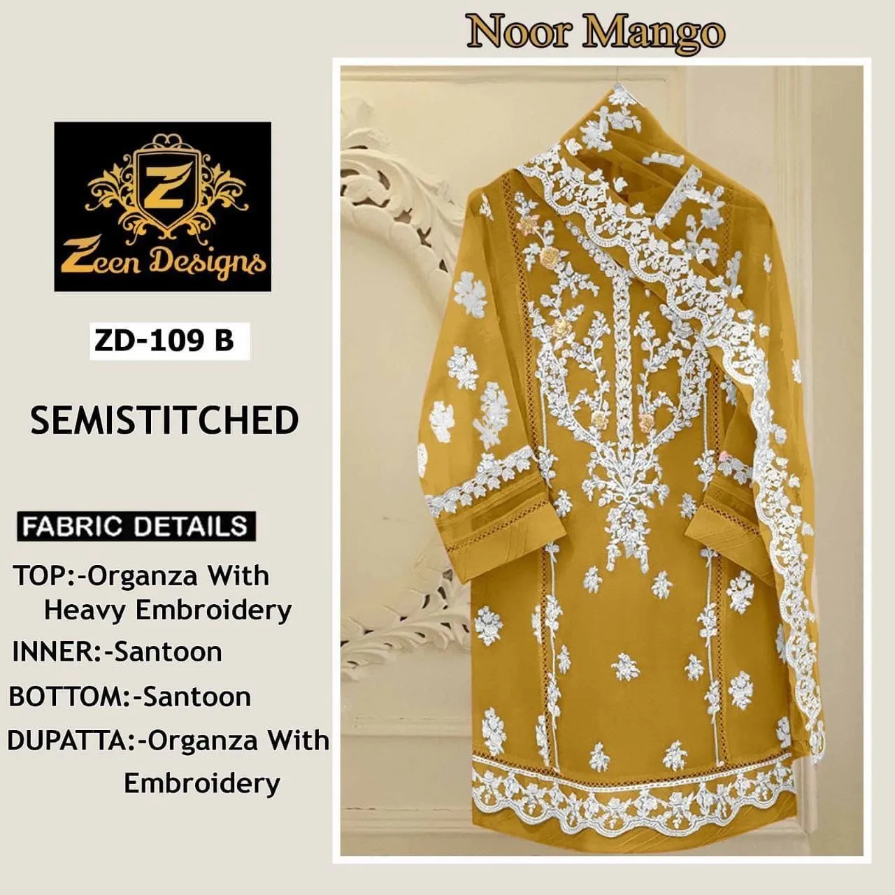 Organza Heavy Embroidery Pakistani Suit - Image 2