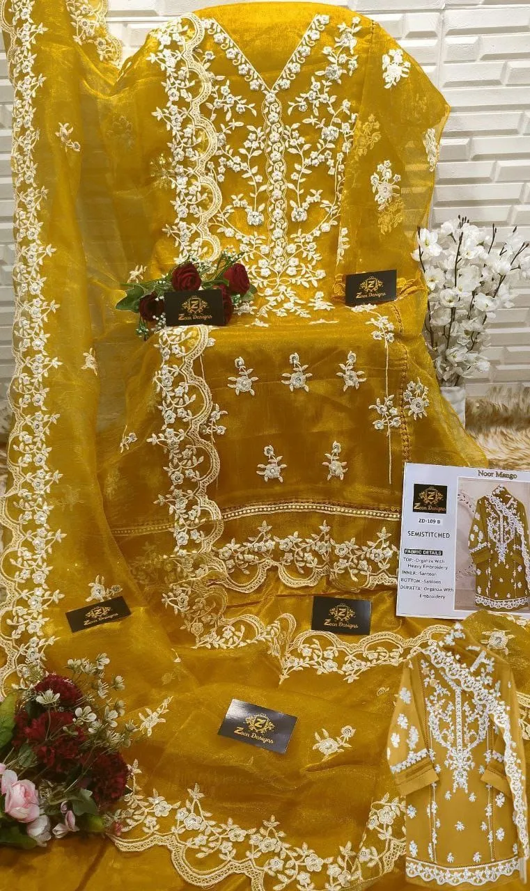 Organza Heavy Embroidery Pakistani Suit - Image 4
