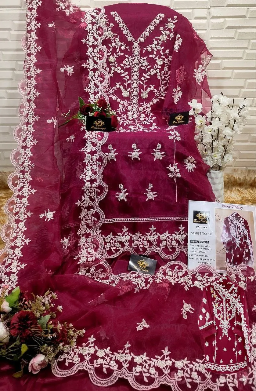 Organza Heavy Embroidery Pakistani Suit - Image 5