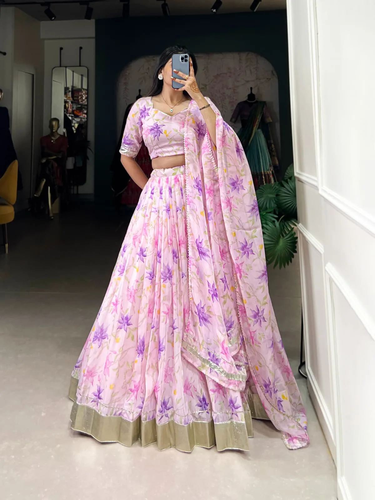 Party Wear Floral Lehenga Choli