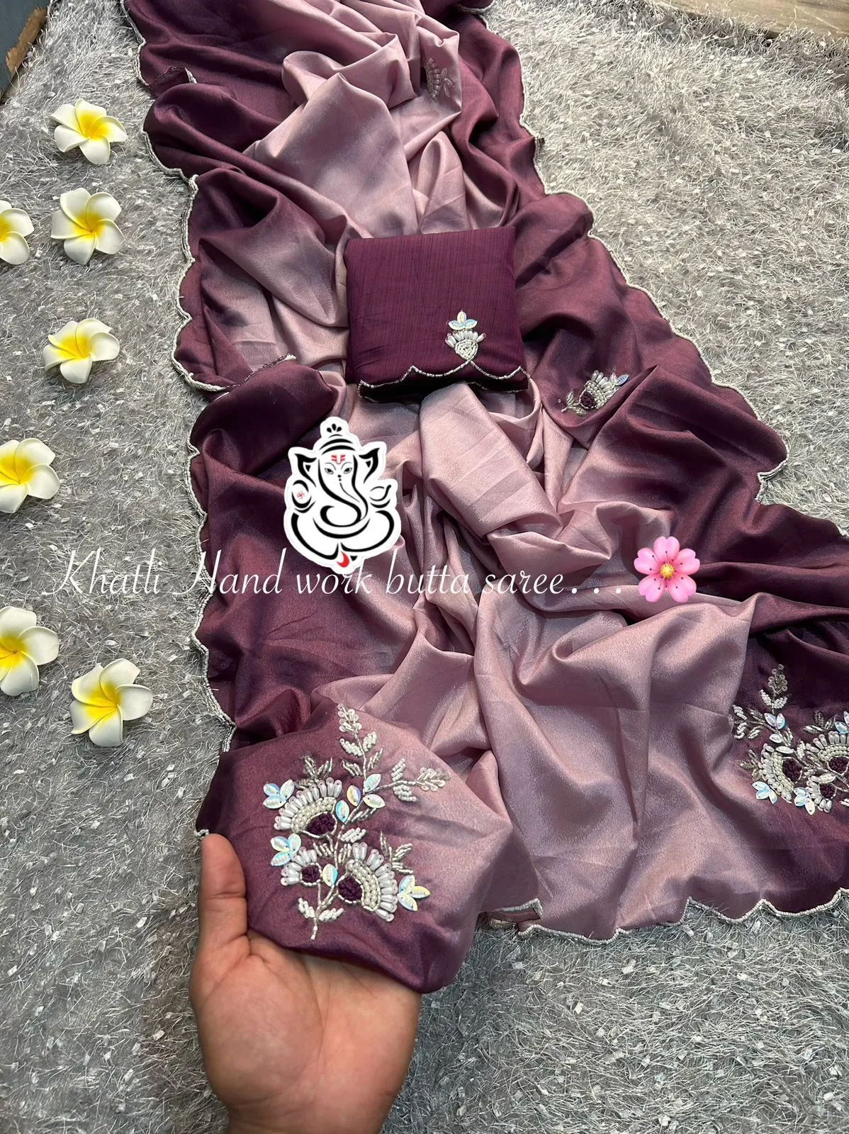 Party Wear Handwork Saree For Girls