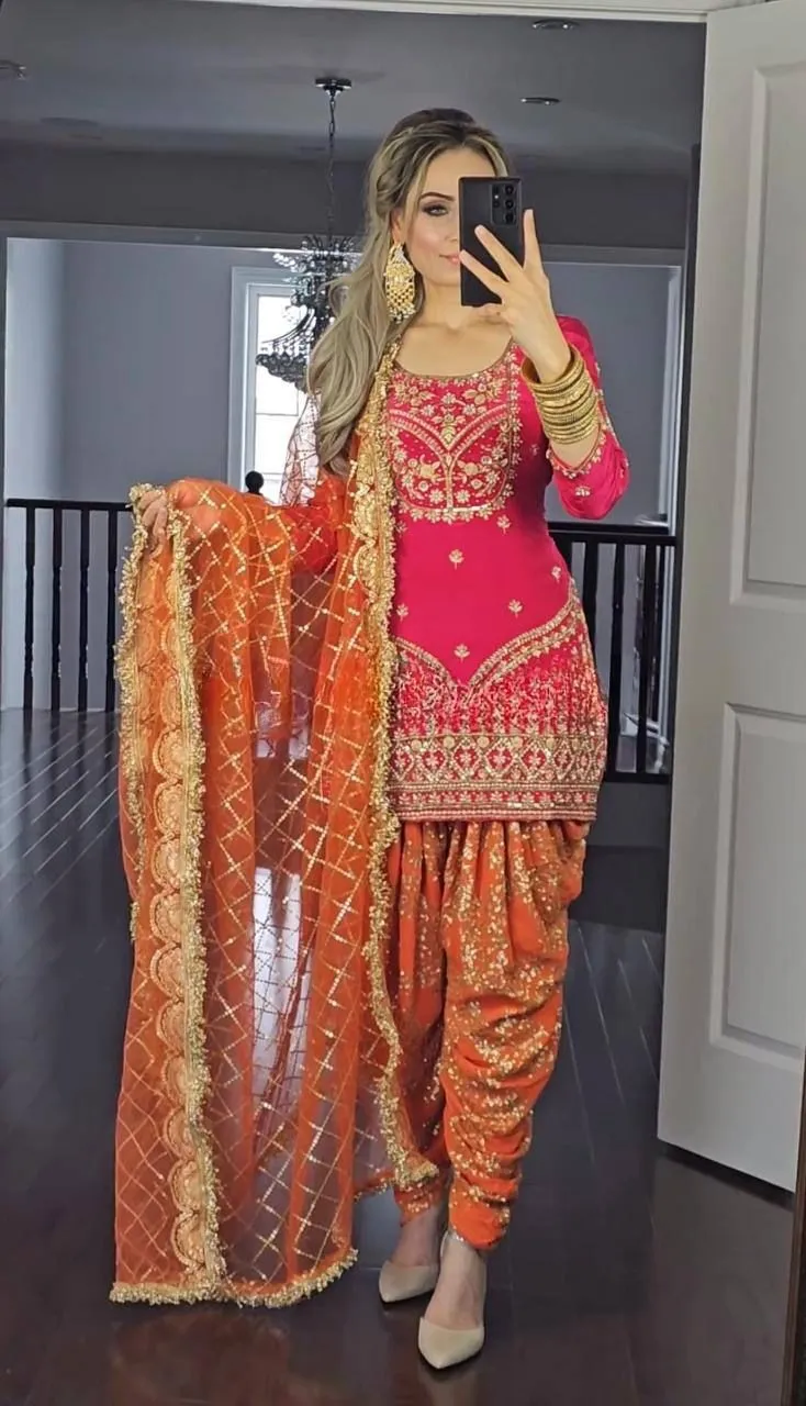 Readymade Patiala Dhoti Salwar Suit For Wedding
