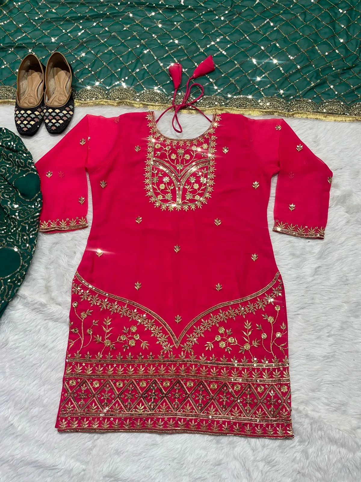 Readymade Patiala Dhoti Salwar Suit For Wedding - Image 2