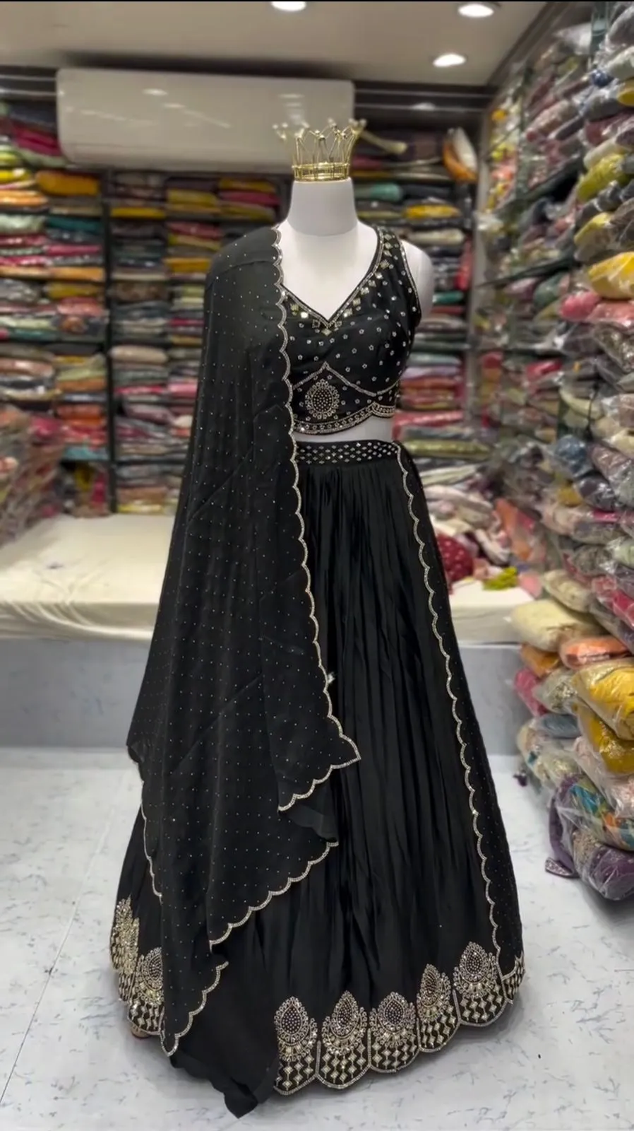 Stylish Bollywood Black Lehenga Choli