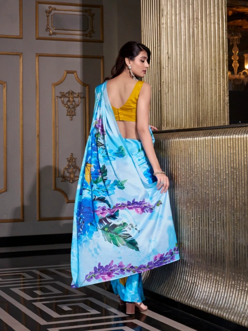 Designer Digital printed Party Wear Saree