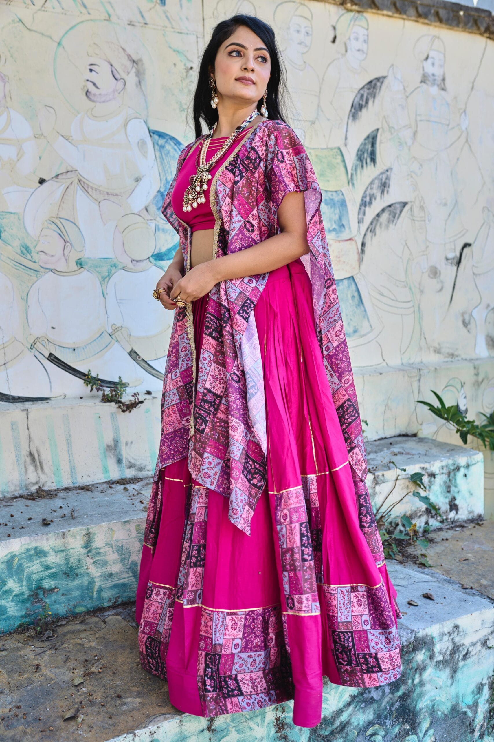 Designer Lehenga with Shrug for Wedding and Party - Image 2