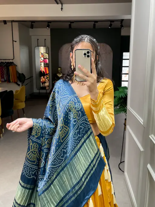 Gaji Silk Chaniya with Lagdi Patta - Image 10