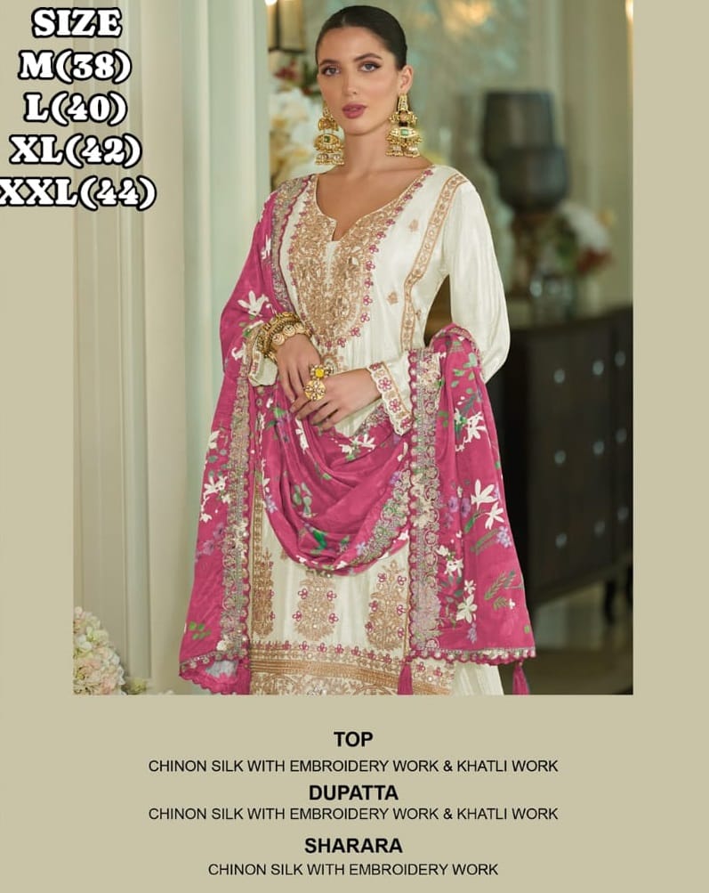 Pakistani Designer Readymade Sharara Salwar Kameez