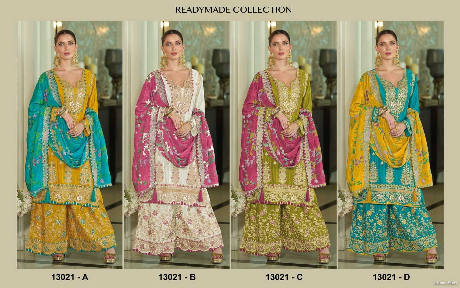 Pakistani Designer Readymade Sharara Salwar Kameez