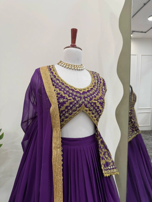 Purple Color Boutique Lehenga Choli