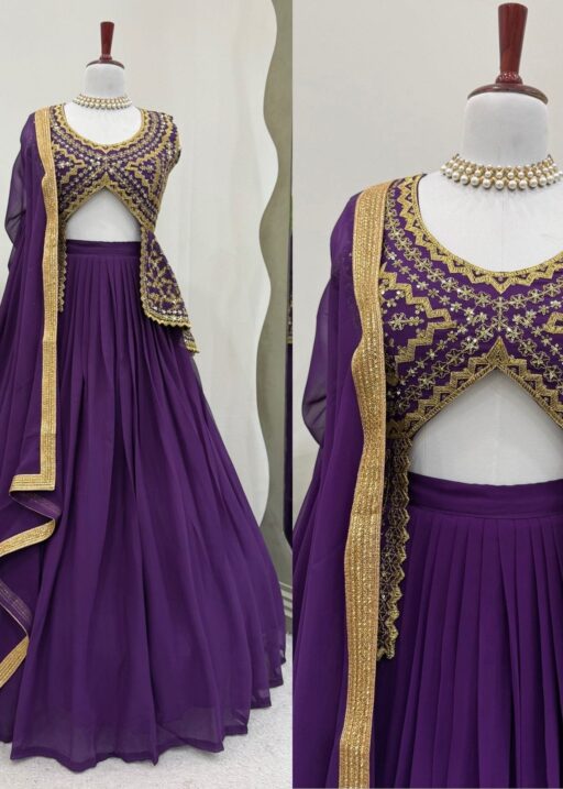 Purple Color Boutique Lehenga Choli