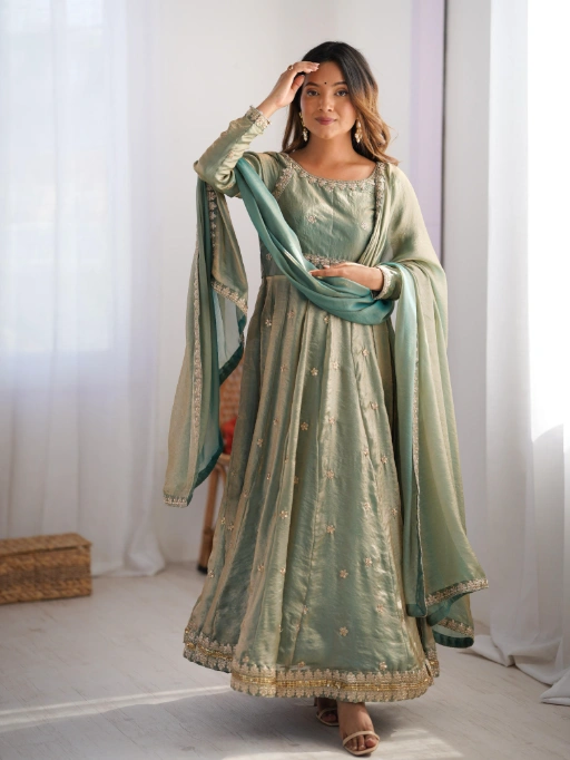 Wedding Wear Silk Gown For Women