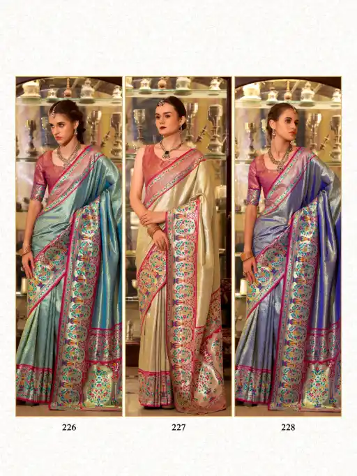 Wedding Wear Tissue Silk Saree - Image 10